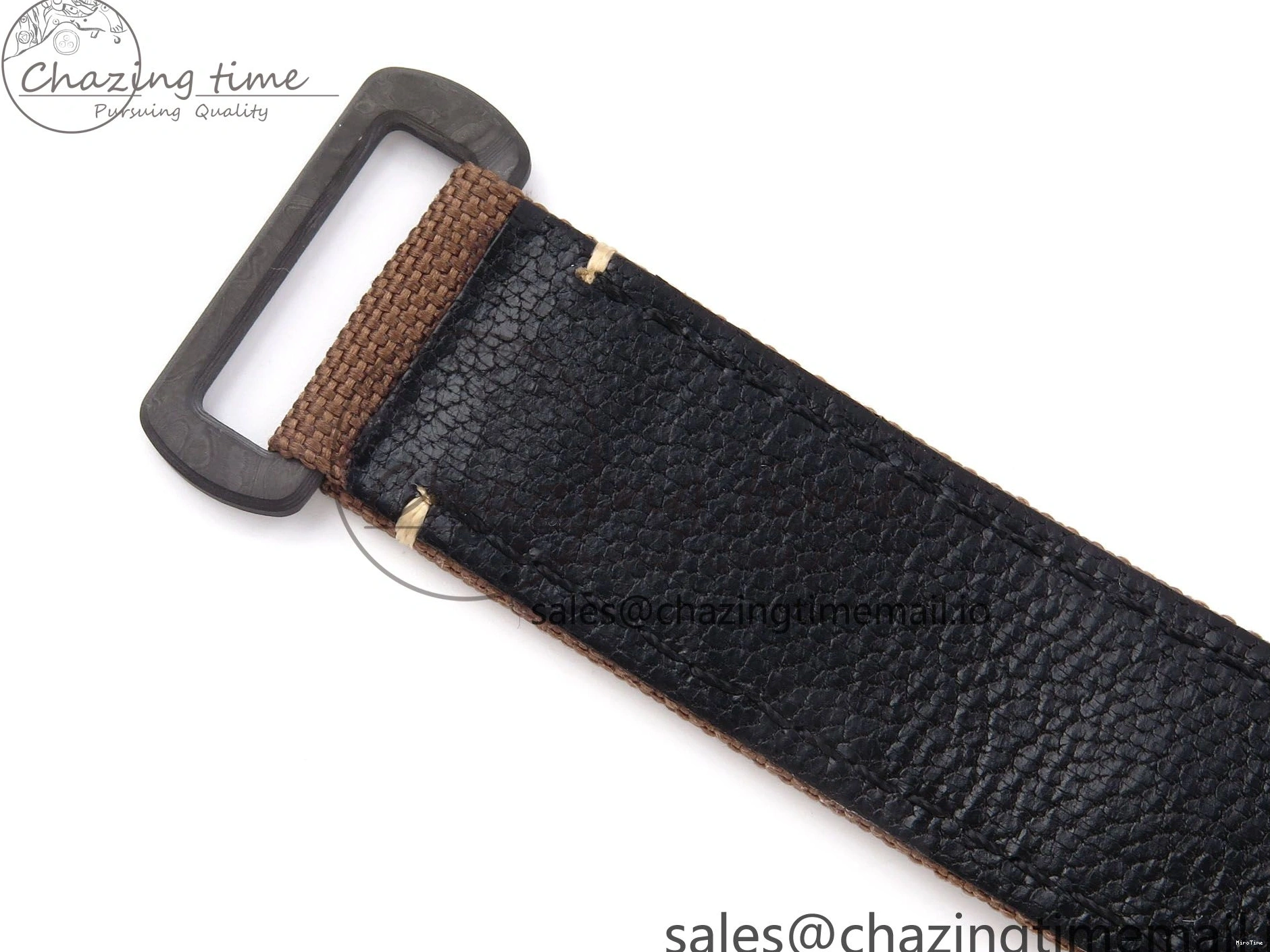 MiroTime 0118 Refined Daytona DIW “DESERT EAGLE”  White Carbon DIWF 1:1 Best Edition Cream Brown Dial on Brown Nylon Strap SH 1074